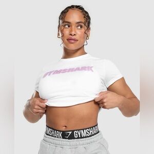 GYMSHARK Diamanté Baby Tee nwt size XL